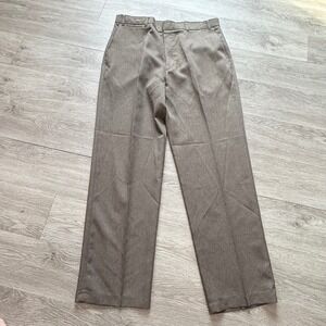 Levi Strauss & Co Action Slacks Mens 38x32 Brown Dacron Polyester Dress Pants
